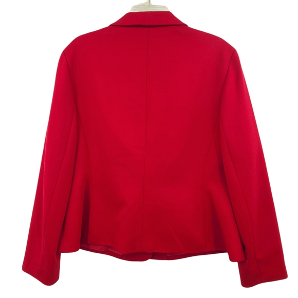 Kasper Red Single Button Plus Size Blazer Size 16 - Picture 6 of 6
